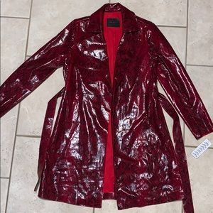 Red snakeskin coat